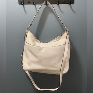 White Kate Spade Polly Medium Convertible Shoulder Bag